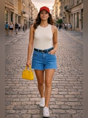 NWT Madewell Ivory Ribbed Tank Bodysuit Size Large